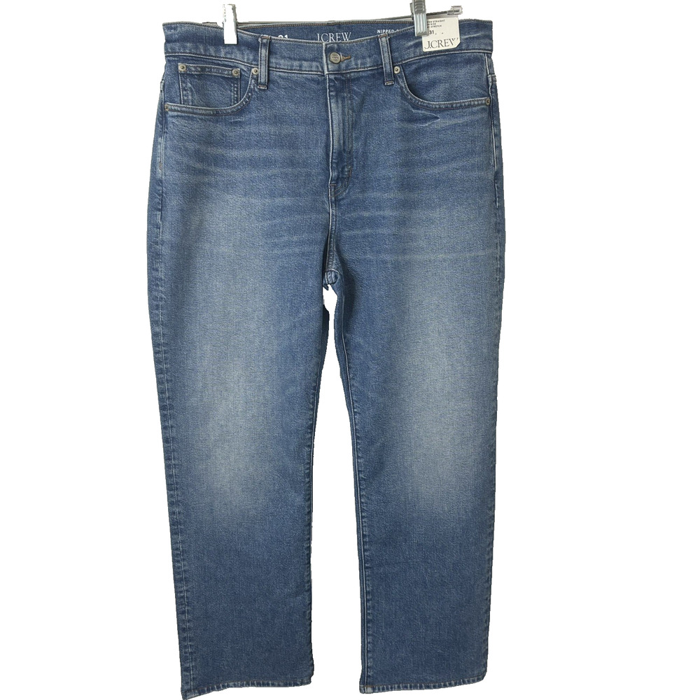 J. Crew NWT Women's Nipped Straight High-Rise Semi-Stretch Jeans Size 31